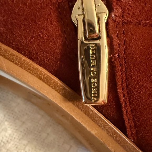 Vince Camuto Red Suede Heeled Boots - Picture 15 of 15